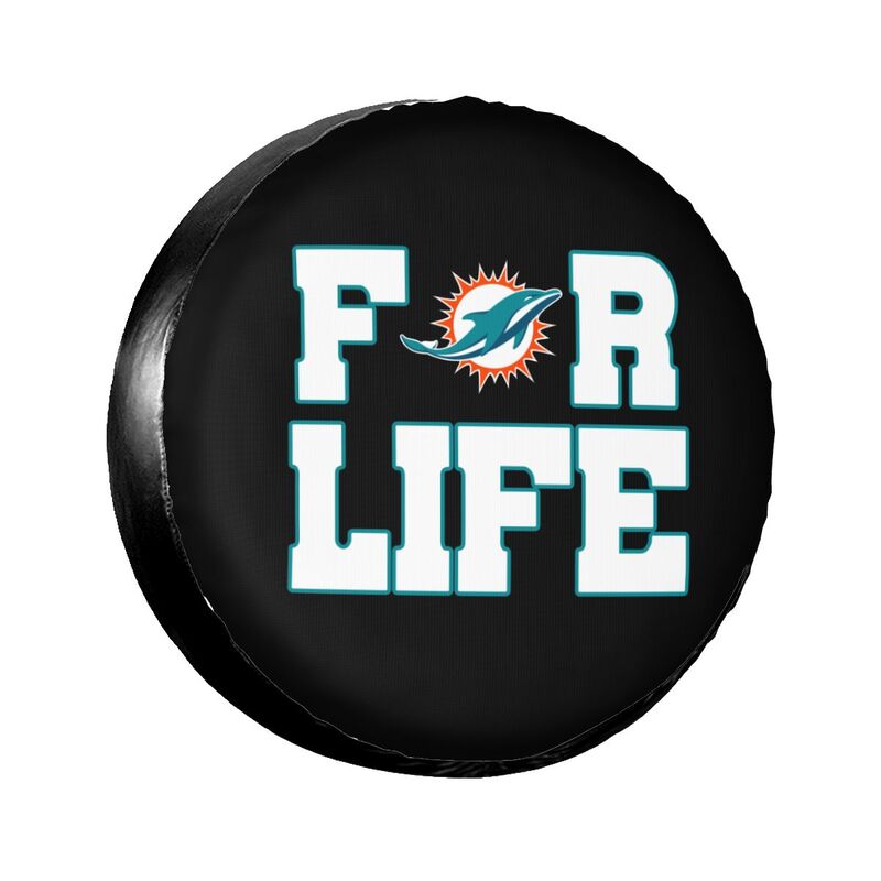 Miami Dolphins Printing tire protection cover car spare tire dust protection cover