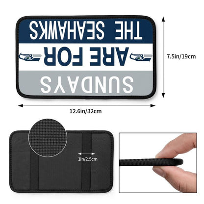 Seattle Seahawks Personalized printed car armrest cover Car handrail box cushion