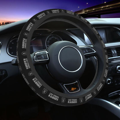 Las Vegas Raiders Printed elastic steering wheel cover anti slip breathable