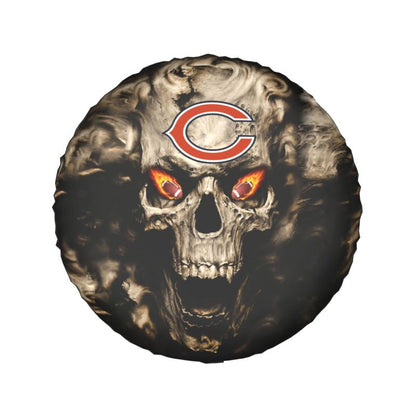 Chicago Bears print Skull print car tire cover tire dust cover