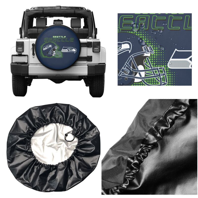 Seattle Seahawks Print car tire protection cover car spare tire dust protection covers