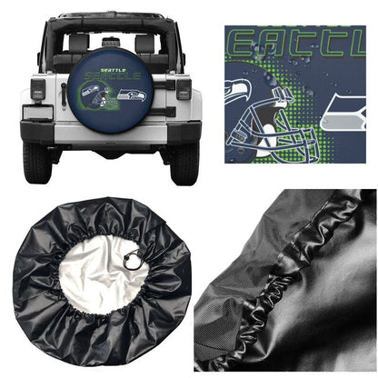 Seattle Seahawks Print car tire protection cover car spare tire dust protection covers
