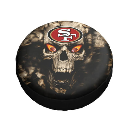 San Francisco 49ers print Skull print car tire cover tire dust cover