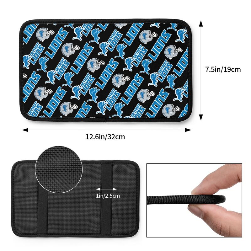 Detroit Lions Printing car armrest box protective pad