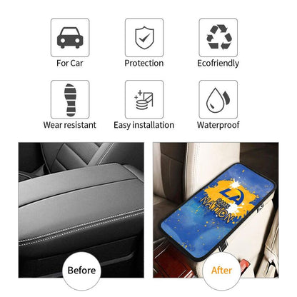 Los Angeles Rams print car center console armrest pad Car armrest box protective cover