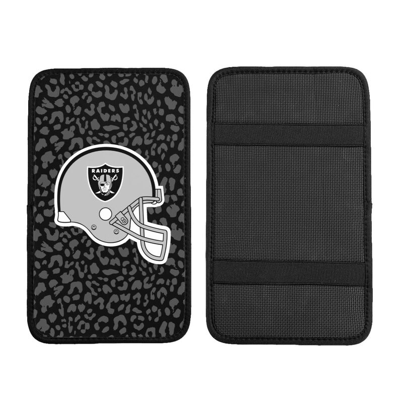 Las Vegas Raiders print Car handrail box cushion Personalized car armrest cover