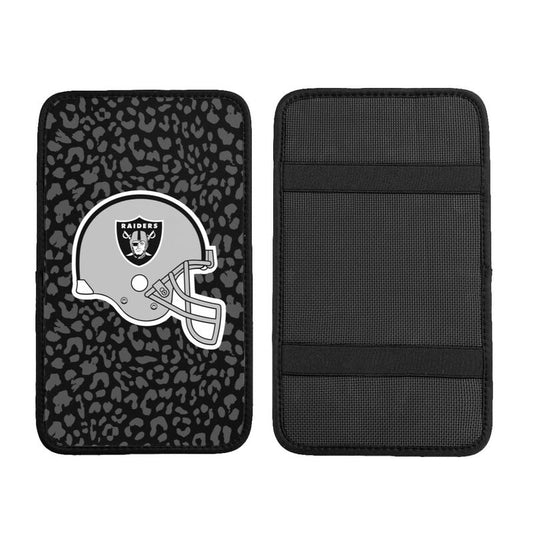 Las Vegas Raiders print Car handrail box cushion Personalized car armrest cover