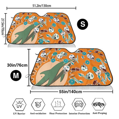 Miami Dolphins Print multiple sizes car windshield sunshade panel car windshield sunshade cover