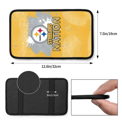 Pittsburgh Steelers print car center console armrest pad Car armrest box protective cover
