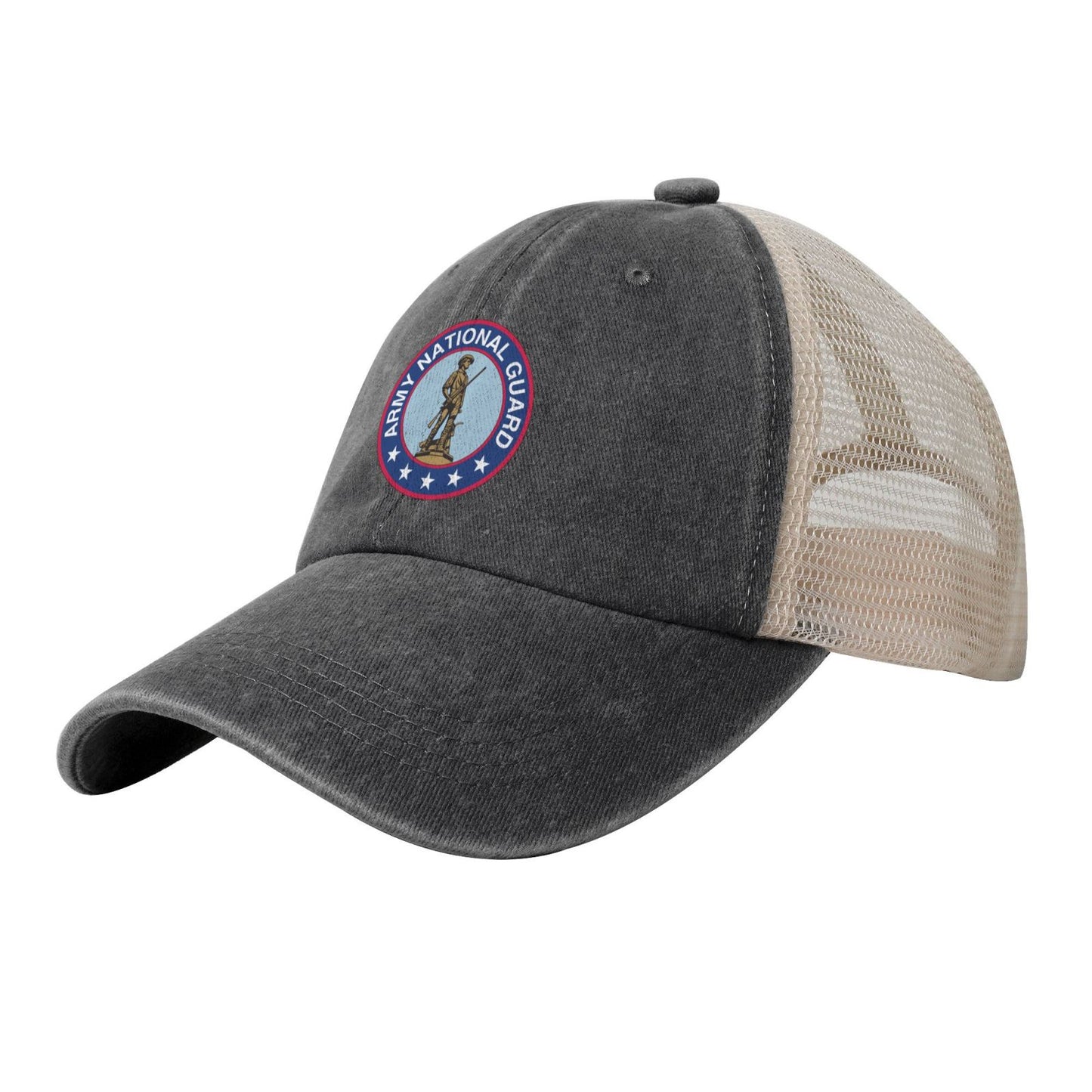 Seal Of The United States Army National Guard Printed unisex baseball cap adjustable grid baseball cap veteran gift