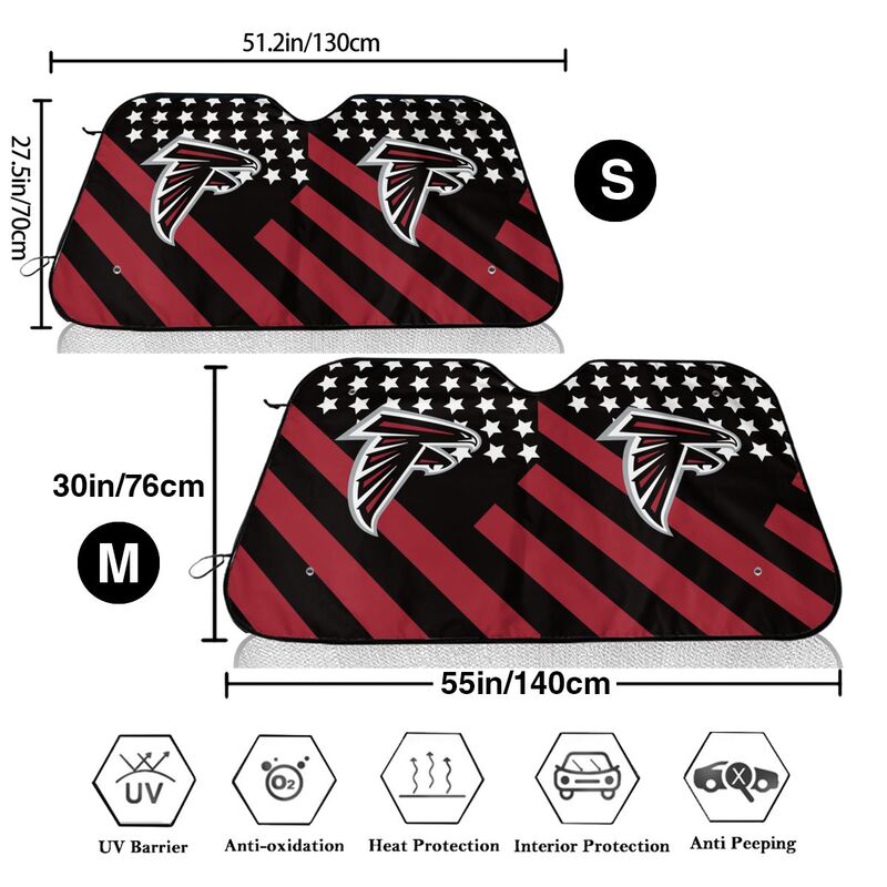 Atlanta Falcons 3 Print Car windshield sunshades suitable for front Car windshield sunshades