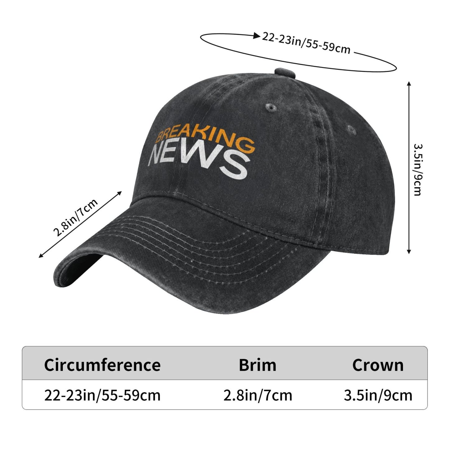 BREALING NEWS Printed unisex baseball cap adjustable cap outdoor sun hats trucker hat