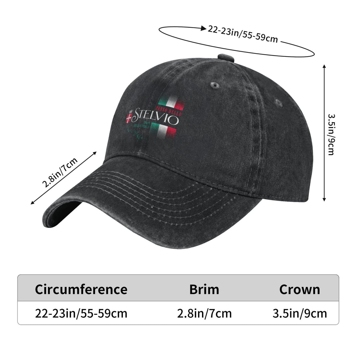 Passo Dello Stelvio Ortles Cervadale Printed unisex baseball cap outdoor hats adjustable cap trucker gift hat