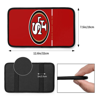 Car armrest box pad San Francisco 49ers Printed central armrest box pad anti slip pad