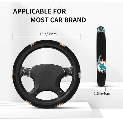 Miami Dolphins Printed breathable elastic steering wheel cover