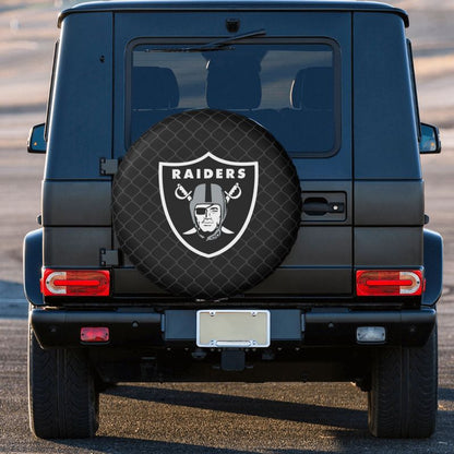Las Vegas Raiders Grid background car tire waterproof dustproof protective cover