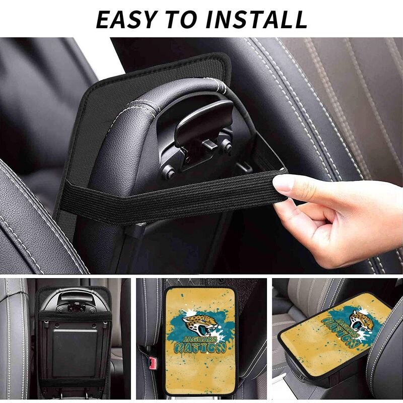 Jacksonville Jaguars print car center console armrest pad Car armrest box protective cover