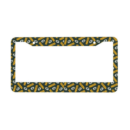 Green Bay Packers Print front rear license plate holder circular hole license plate holder (one pair)