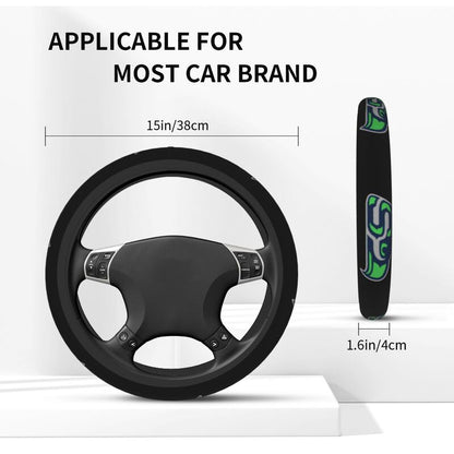 Seattle Seahawks 3 Printed car anti-skid cover elastic steering wheel cover