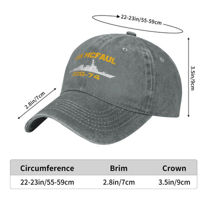 USS McFaul (DDG-74) Printed unisex baseball cap adjustable cap veteran gift