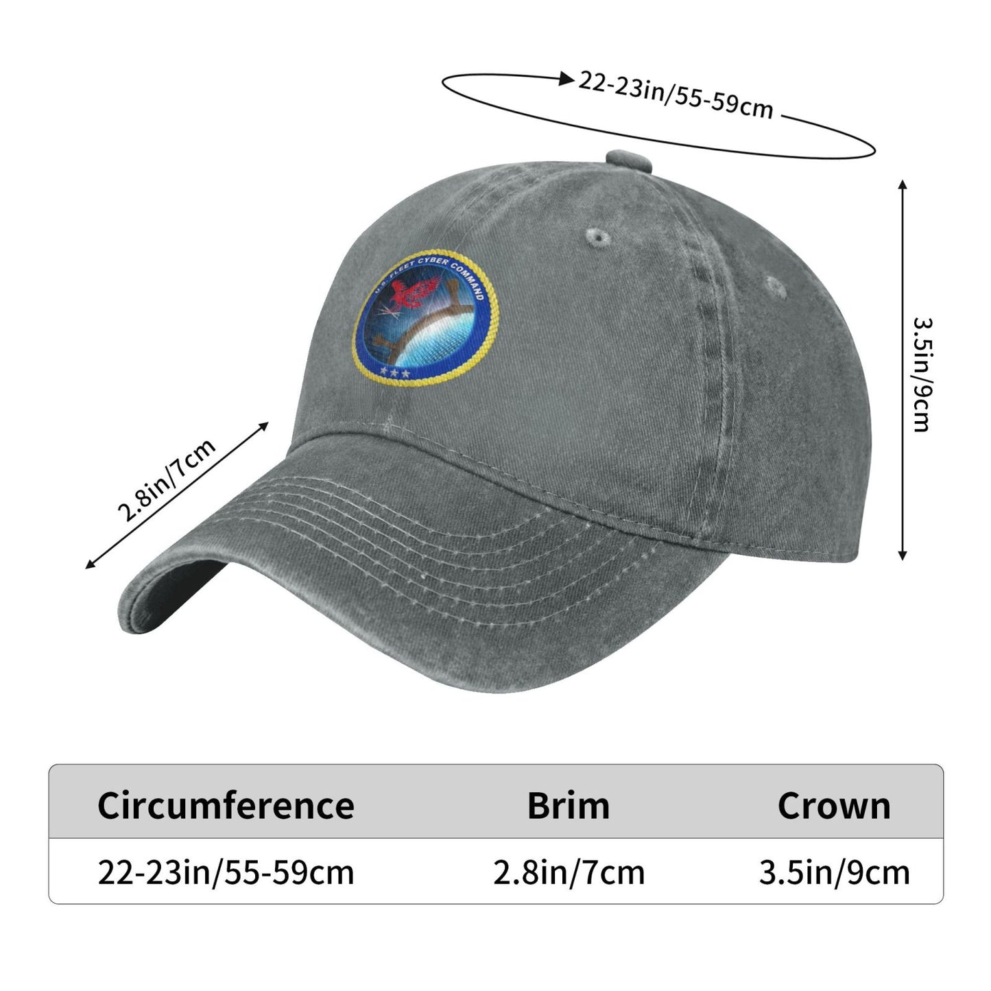 Seal Of The United States Fleet Cyber Command Printed unisex baseball cap adjustable cap veteran gift