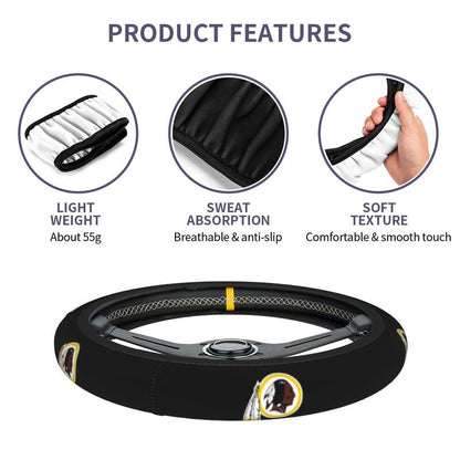 Washington Commanders 2 Printed elastic steering wheel cover car protective cover