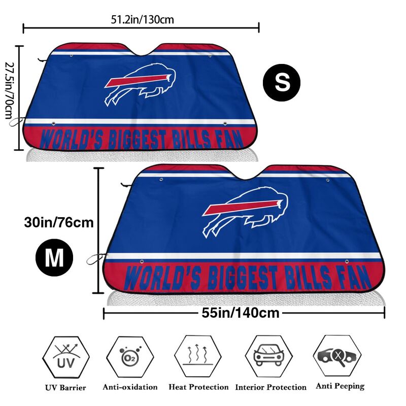 Buffalo Bills Printing is suitable for car front windshield sunshades Car windshield sunshades