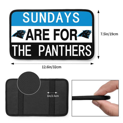 Carolina Panthers Personalized printed car armrest cover Car handrail box cushion