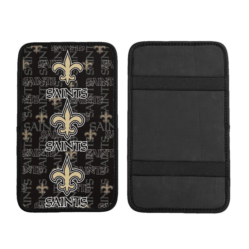 Car armrest box pad New Orleans Saints Printed central armrest box elbow pad
