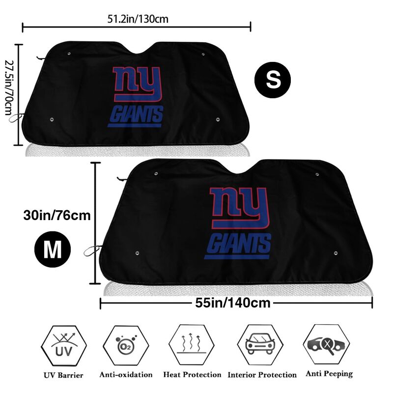 New York Giants 2 Print is suitable for front Car windshield sunshades Car windshield sunshades
