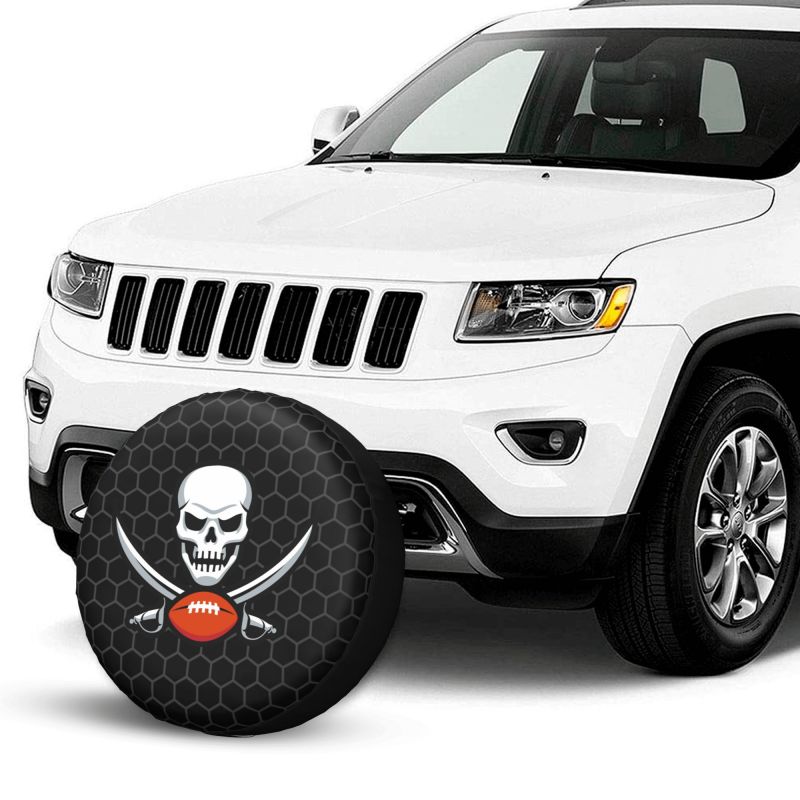 Tampa Bay Buccaneers 2 Grid printed car tire cover dustproof and waterproof tire cover