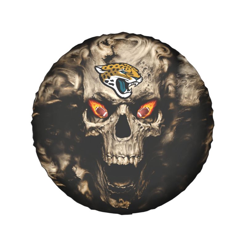 Jacksonville Jaguars print Skull print car tire cover tire dust cover