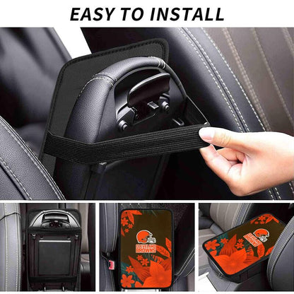 Cleveland Browns Car armrest box protective cover car center console armrest pad