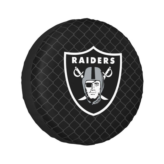 Las Vegas Raiders Grid background car tire waterproof dustproof protective cover