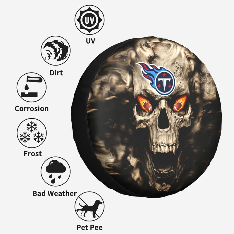 Tennessee Titans print Skull print car tire cover tire dust cover