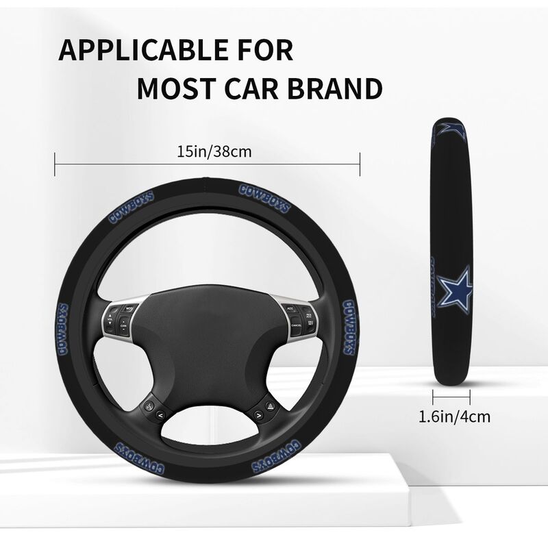 Dallas Cowboys Printed car anti-skid cover elastic steering wheel cover