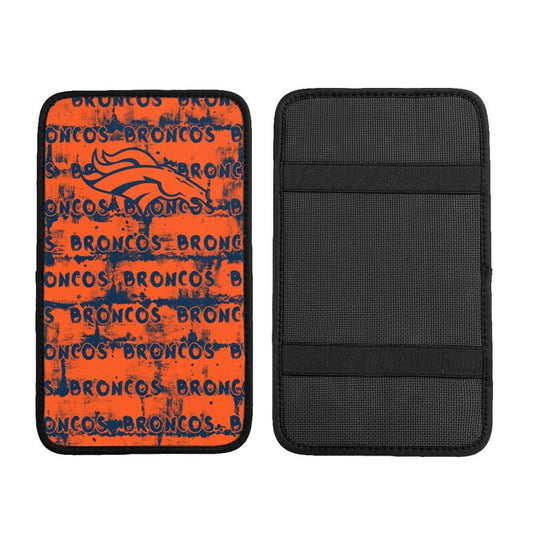 Denver Broncos print Car armrest box protective cover car center console armrest pad