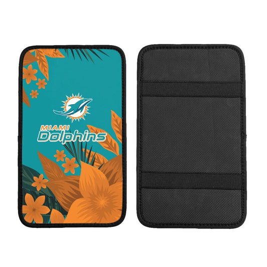 Miami Dolphins Car armrest box protective cover car center console armrest pad