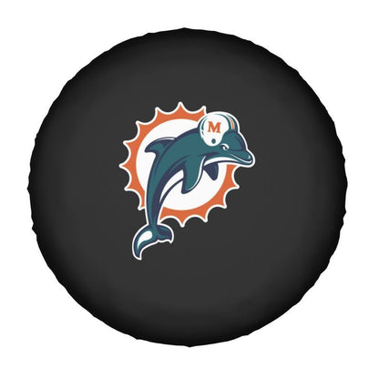 Miami Dolphins Print tire protection covers car sunscreen tire protection covers
