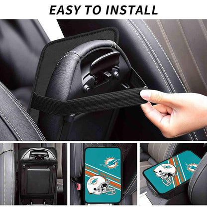 Miami Dolphins Print armrest protective cover car armrest box cushion