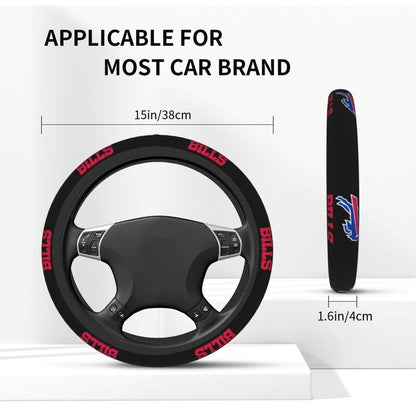 Buffalo Bills 5 Printed breathable anti slip cover elastic steering wheel cover