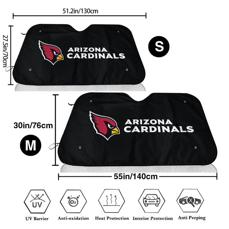 Arizona Cardinals Print suitable for front Car windshield sunshades Car windshield sunshades