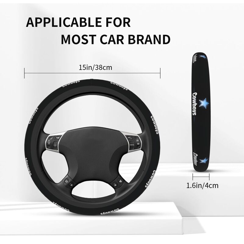 Dallas Cowboys 3 Printed elastic steering wheel cover car steering wheel protective cover