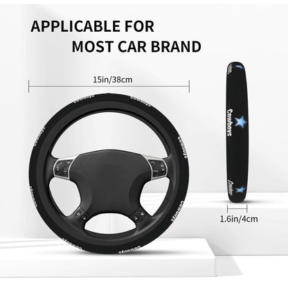 Dallas Cowboys 3 Printed elastic steering wheel cover car steering wheel protective cover