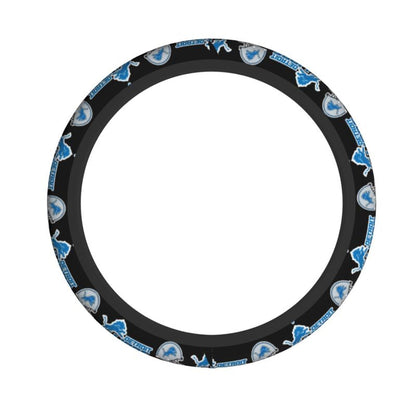 Detroit Lions Printed car protective cover elastic steering wheel cover
