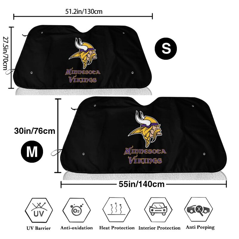 Minnesota Vikings Print is suitable for front Car windshield sunshades Car windshield sunshades