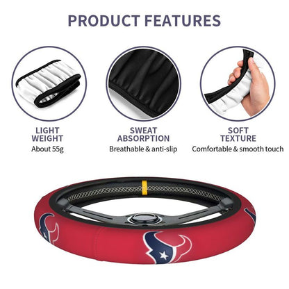 Houston Texans 1 Printed breathable elastic steering wheel protective cover