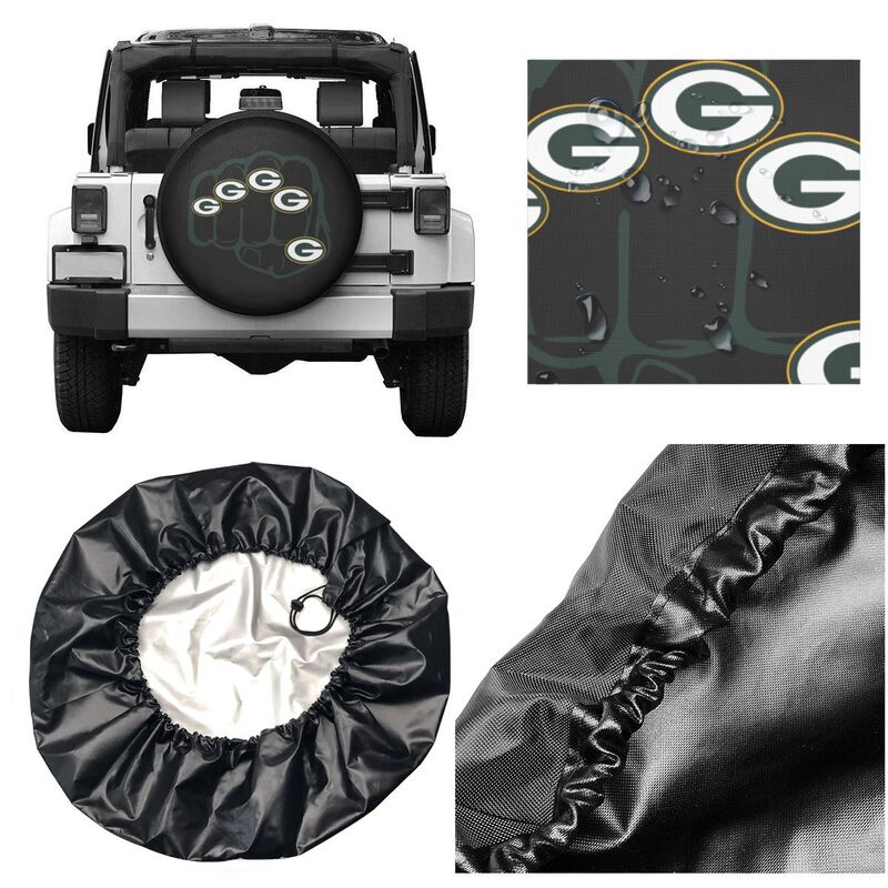 Green Bay Packers Print tire protection cover car spare tire dust protection covers