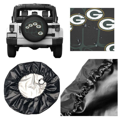 Green Bay Packers Print tire protection cover car spare tire dust protection covers