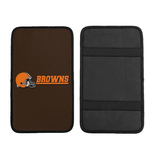 Car armrest box pad Cleveland Browns Printed central armrest box pad protective pad